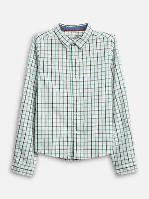 Boys Shirts White Stripes Full Sleeve