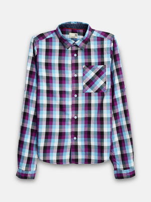 Boys Shirts Checks Blue Full Sleeve