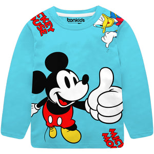 Mickey Blue Full Sleeve Boys T-SHIRT