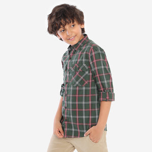 Boys Black Checks Color Shirt