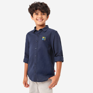 BONKIDS BOYS Hero Embroidery Full Sleeve SHIRTS