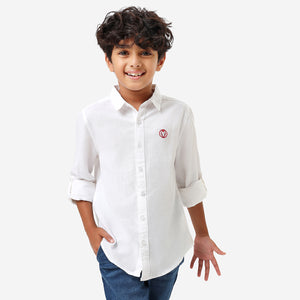 BONKIDS BOYS Iron Man Embroidery Full Sleeve SHIRTS