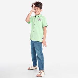 Boys Green loony tunes Shirt