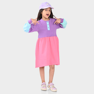 Girls Cotton Multi Color Dress