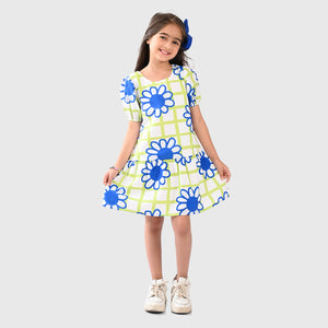 Girls Dress Multi Folwers