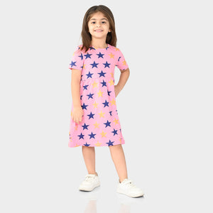 Girls Cotton Pink Dress