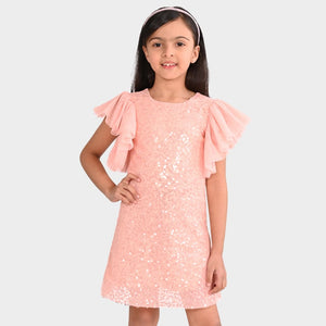 Girls Sequence Partywear Dress