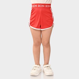 Girl Dolphine Red Regular Shorts
