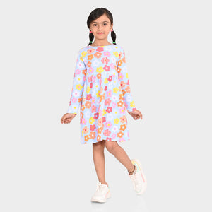 Girls Cotton Printed Dress