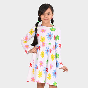 Girls Printed Cotton Dress