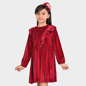 Girls Pleated Polyester Dress