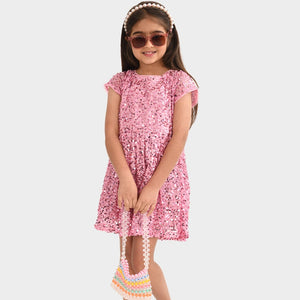 Girl Party Wear Pink Dress