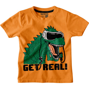 Dino Orange Boys T-SHIRT