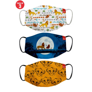 Lion King Printed Protective Masks( Set Of 3)