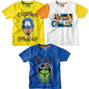 Avengers & Capt America Combo Boys T-SHIRT