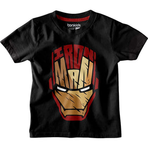 Iron Man Black Boys T-SHIRT