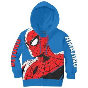 Amazing Spiderman Blue Boys Hoodie