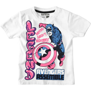 Legend Captain America White Boys T-SHIRT