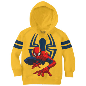 Spiderman Mustard Yellow Boys Hoodie