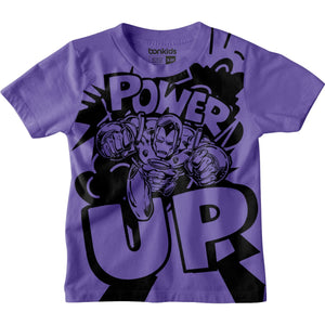 Power up Iron Man Lavender Boys T-SHIRT